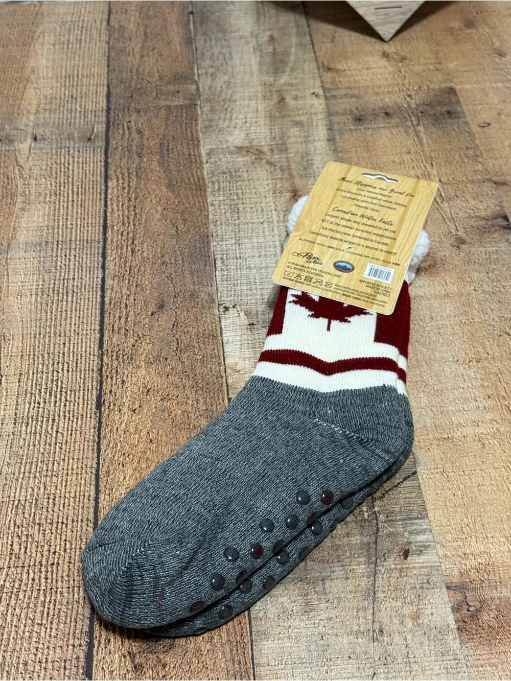 Brand New River Wear Northern Comfort Sherpa-Lined Grip women Slipper Socks